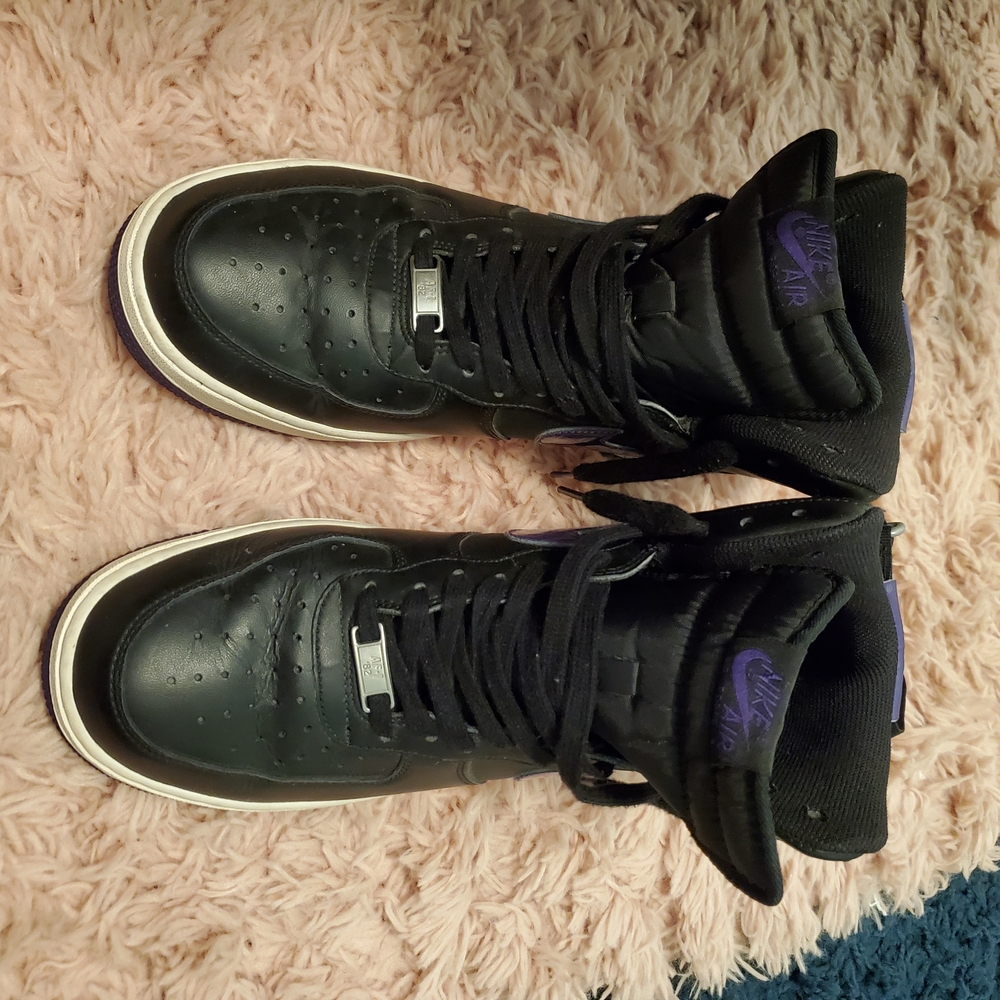 Nike Air Jordan AF-1 '82 Black and Purple High-Tops